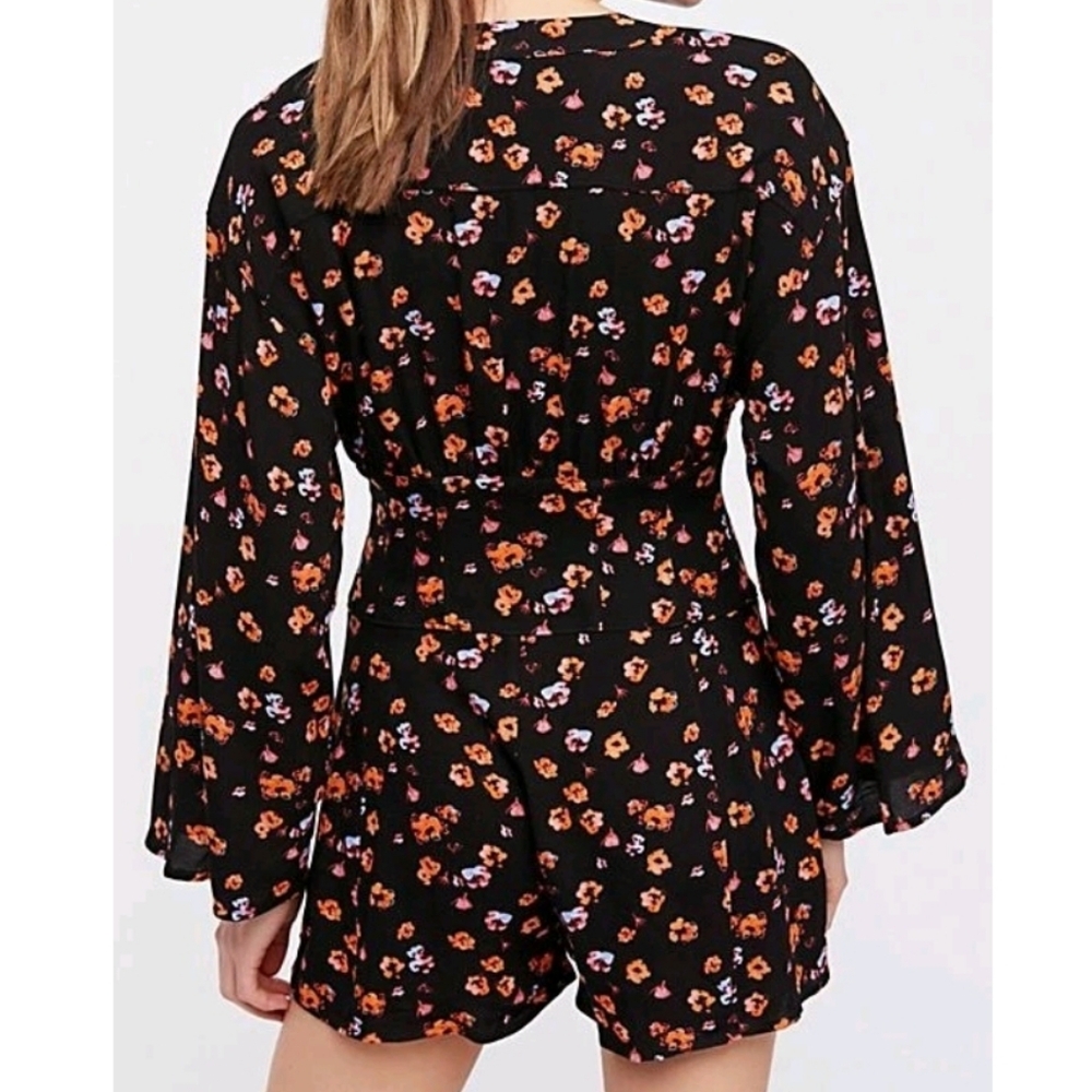 Free People L'amour Printed Romper In Black Combo Size 0 View 3